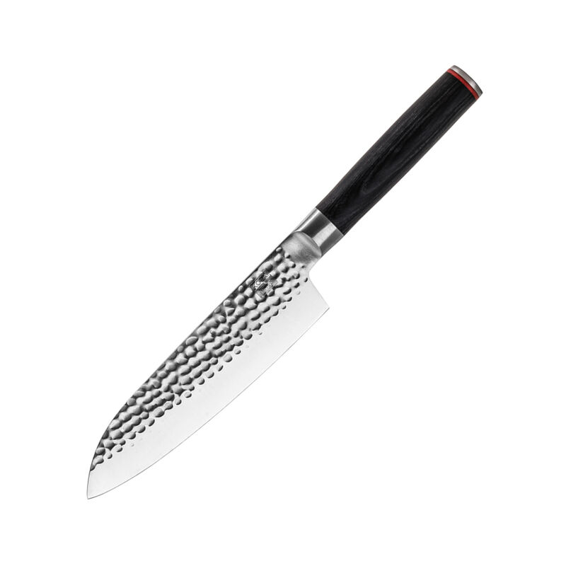  Couteau Santoku japonais de précision avec lame martelée à la main pour un travail professionnel