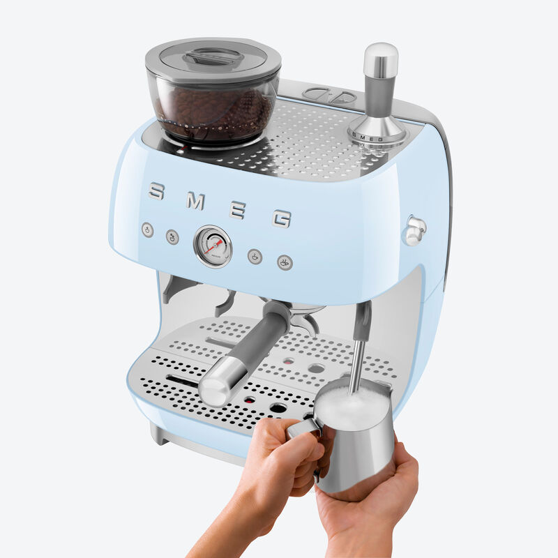 Machine à café à porte-filtre SMEG avec broyeur intégré, machine à expresso Photo 3