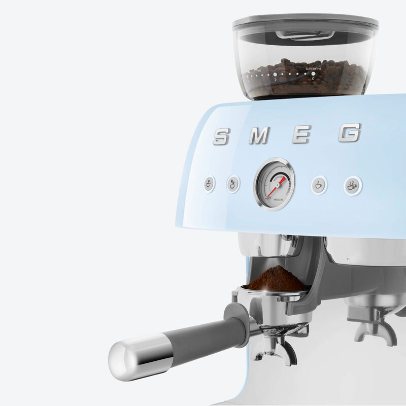 Machine à café à porte-filtre SMEG avec broyeur intégré, machine à expresso Photo 4