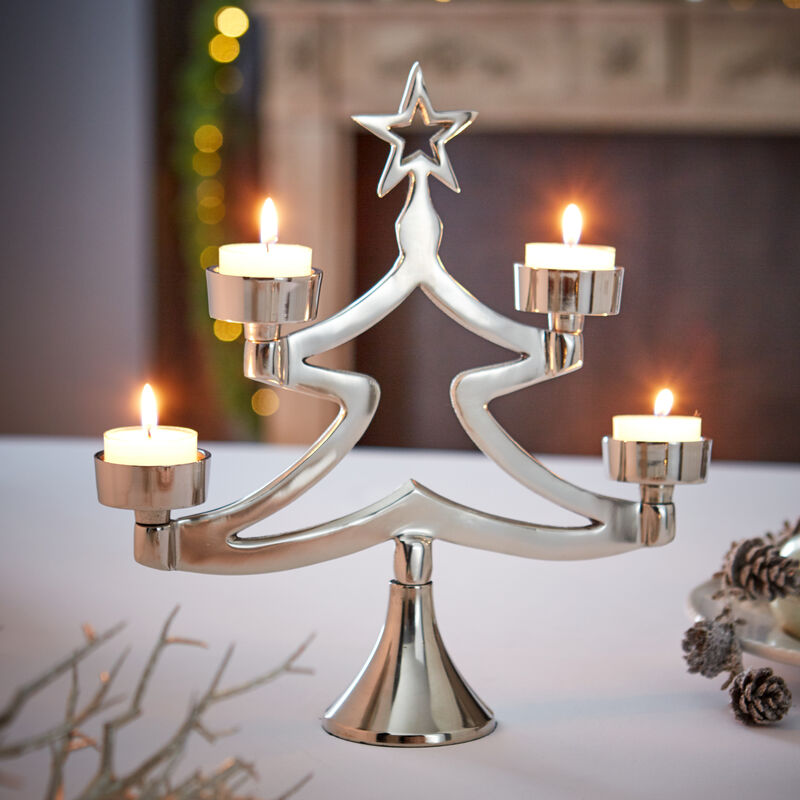 Le sapin porte-bougies crée une ambiance festive pour Noël Photo 2