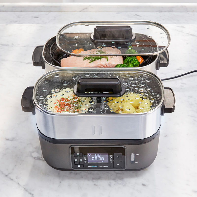  Préparez simultanément des aliments aux différents temps de cuisson dans le cuiseur vapeur à 3 chambres Photo 5