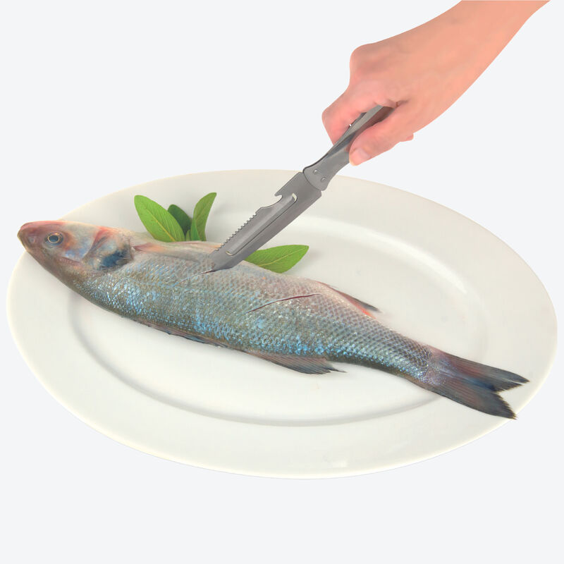 Couteau à poisson 4 en 1 : couper, lever les filets, enlever les arêtes et les écailles, pince à arêtes Photo 3