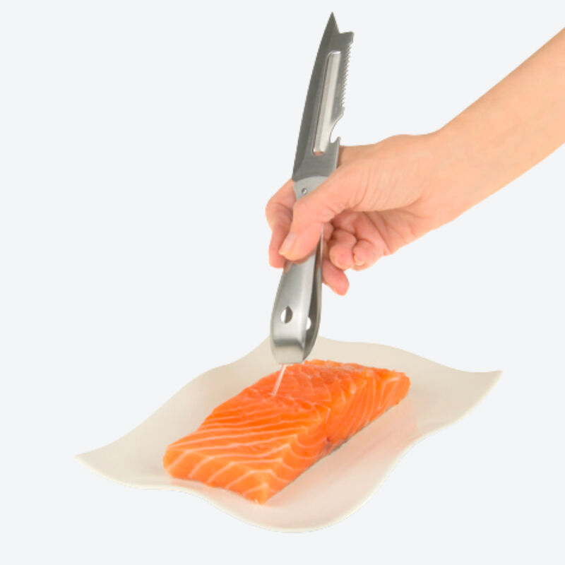 Couteau à poisson 4 en 1 : couper, lever les filets, enlever les arêtes et les écailles, pince à arêtes Photo 5