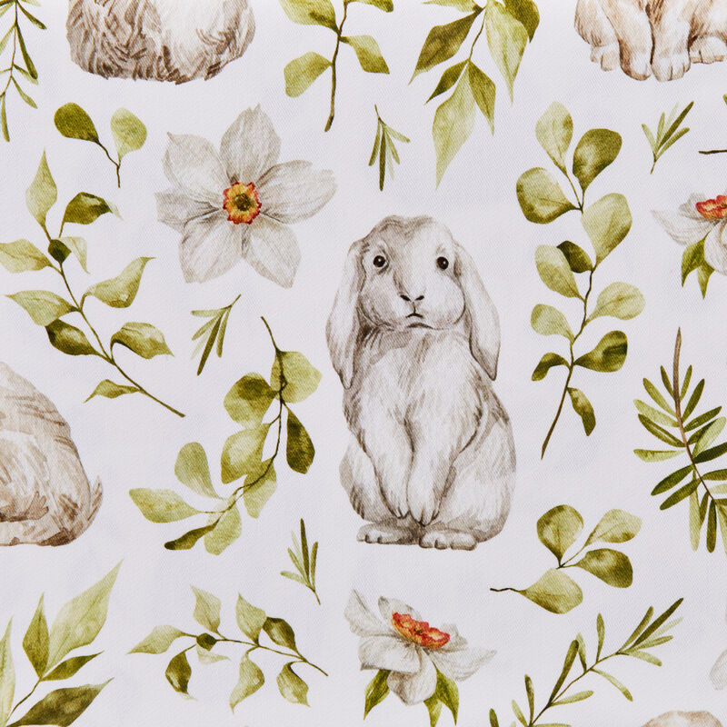 Chemin de table en coton de qualité supérieure avec des motifs minutieux de lapins, linge de table Photo 2