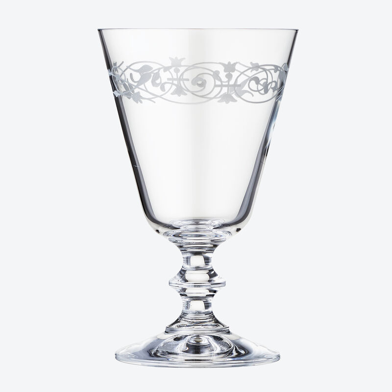Élégants verres à vin en cristal  aux motifs de sarments en filigrane par pantographie Photo 3
