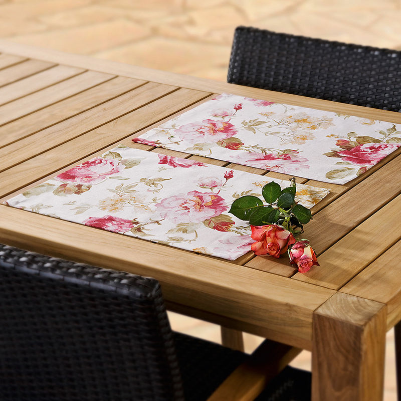 Serviette: Linge de table anglais au motif de roses Photo 3