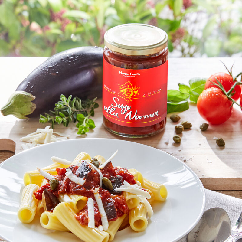 Sugo alla Norma : sauce tomate sicilienne aux aubergines Photo 2