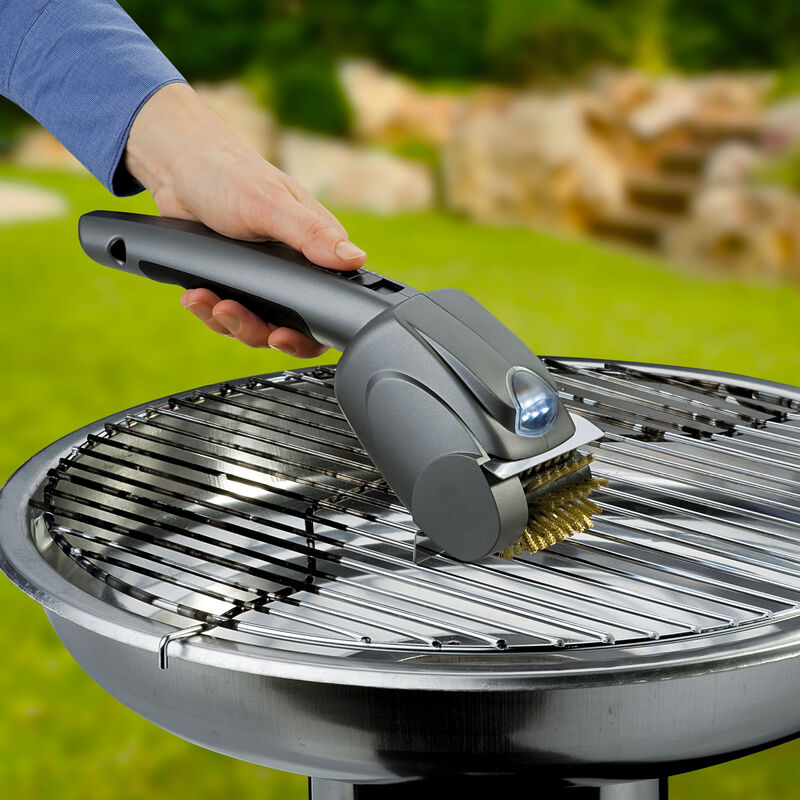 Nettoyeur lectrique pour grilles de barbecue : des brosses rotatives liminent mme la salet brle et incruste Photo 2