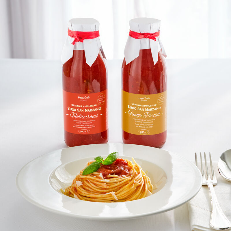 Véritable sauce tomate napolitaine à base de tomates San Marzano : Con funghi Porcini Photo 2