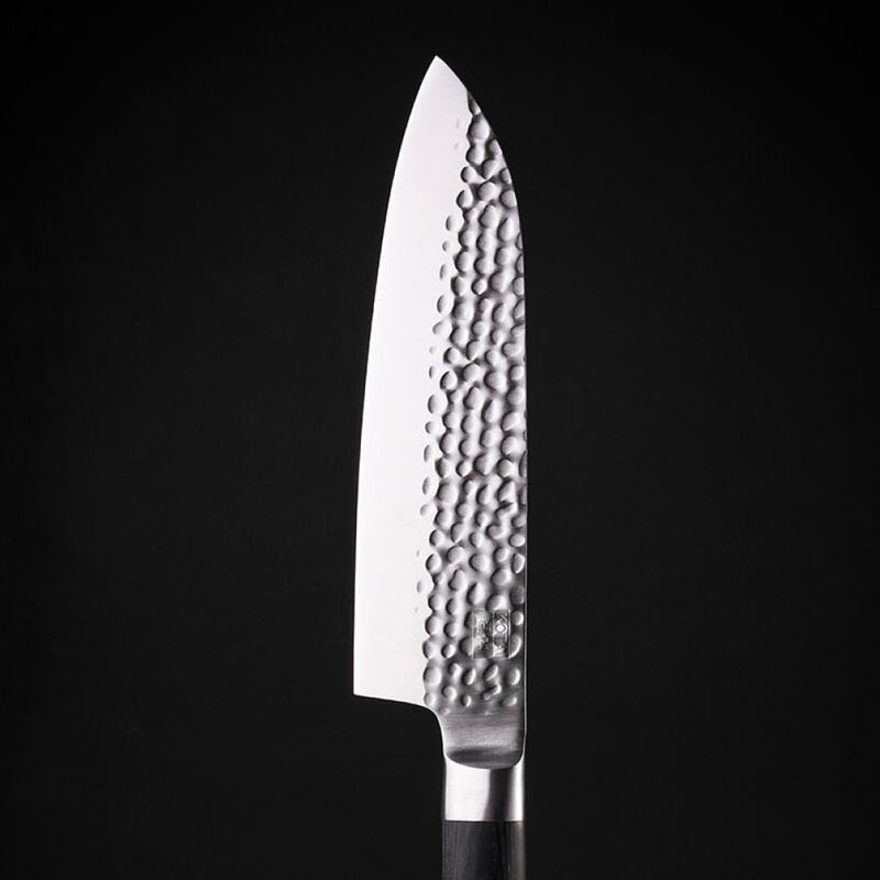  Couteau Santoku japonais de précision avec lame martelée à la main pour un travail professionnel Photo 2
