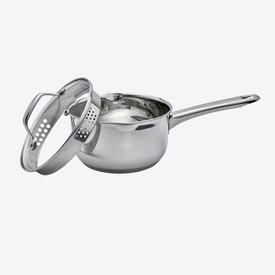 Casserole saucire avec couvercle gouttoir innovant, casserole, insert passoire Photo 5