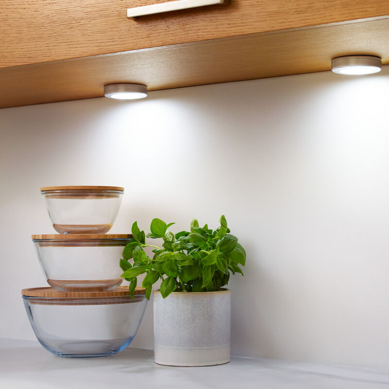 Mini-lampes LED mobiles avec détecteur de mouvement, pour éclairage sans fil de penderie, cage escalier, aimantées, à pile Photo 2