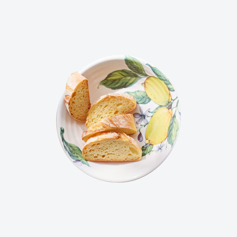 Assiettes creuses : opulente vaisselle italienne au motif de citrons
