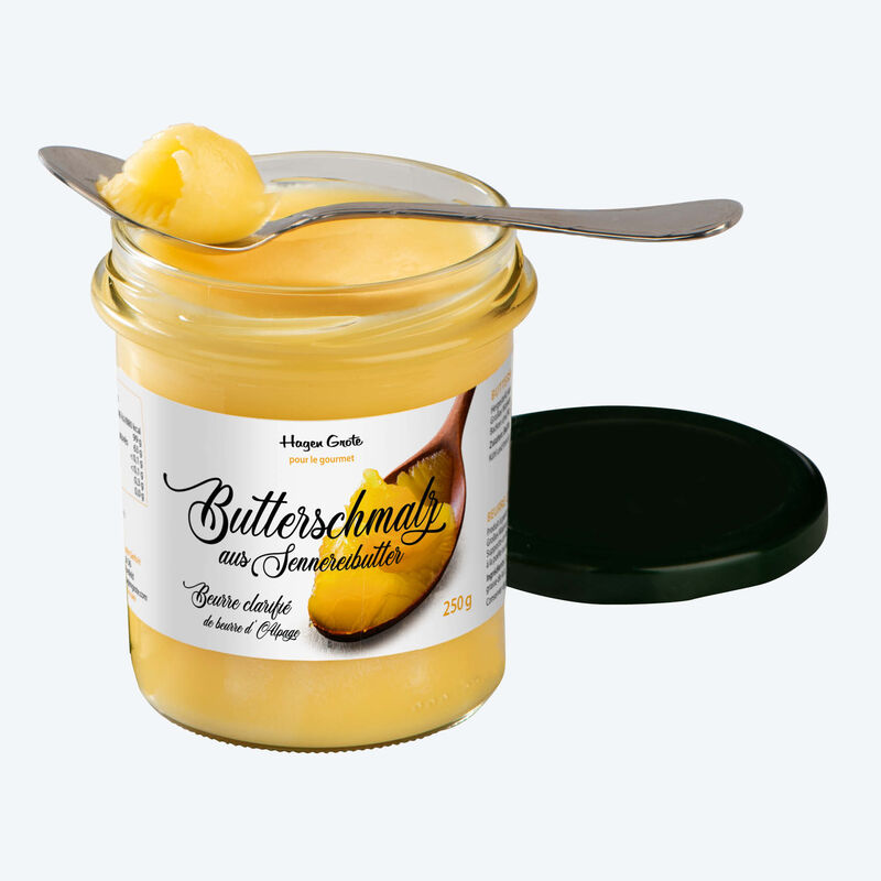 Beurre clarifié d'alpage pour frire, cuire au four ou à la poêle