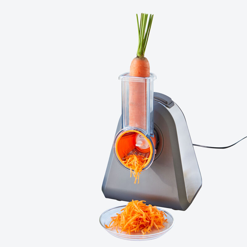 Coupe légumes électrique mobile pour couper, râper et la coupe ondulée