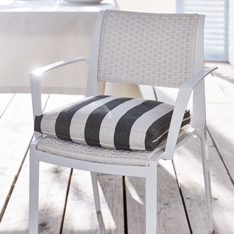 Coussin  rayures : linge de table de jardin et de terrasse rsistant aux intempries et aux taches