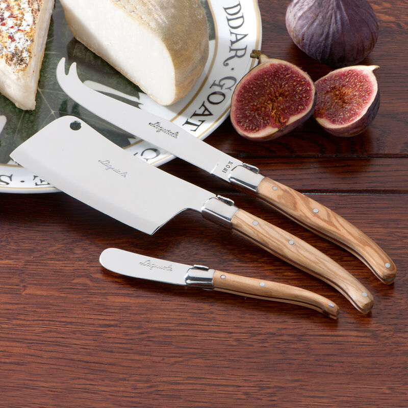 Couteaux à fromage en bois d'olivier Laguiole