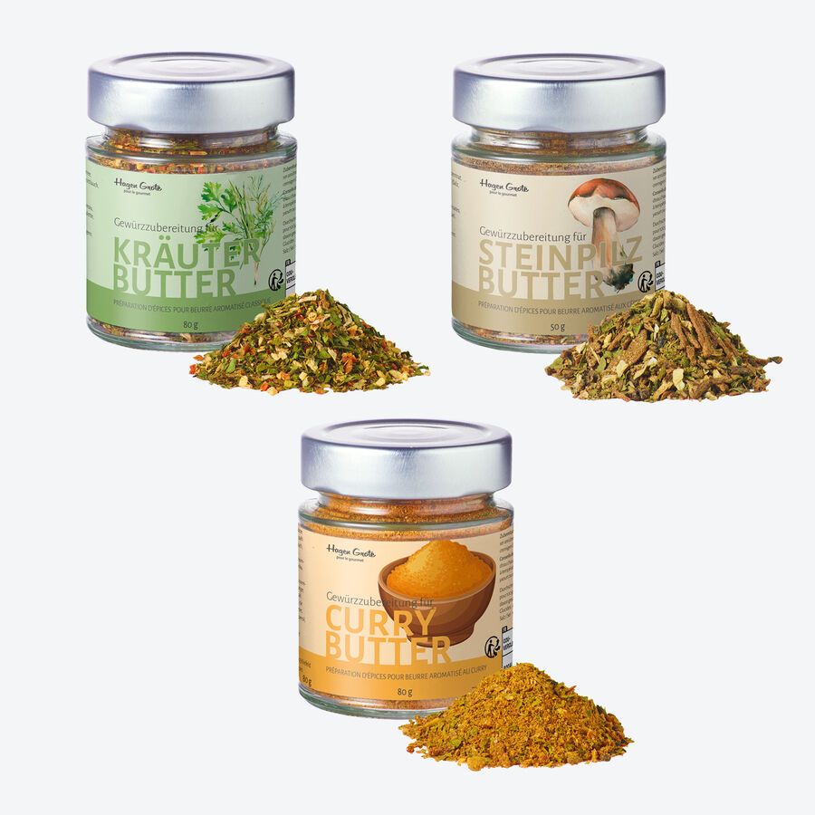 pices pour beurre aromatis aux herbes : prparer rapidement des beurres pics aux herbes, au curry, aux cpes