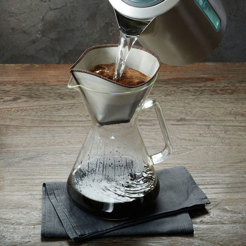 Filtre ultrafin en acier inoxydable : un délicieux café sans substances amères ni déchets de papier