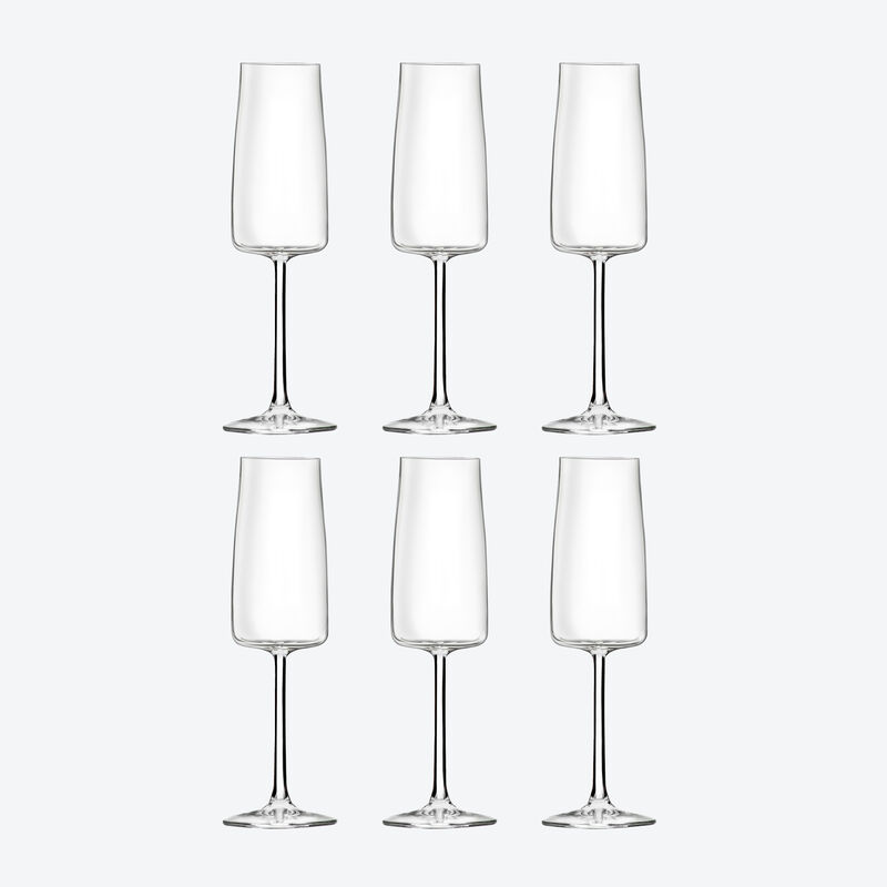 Fltes  champagne en cristal de premire qualit : le design dans sa forme la plus pure