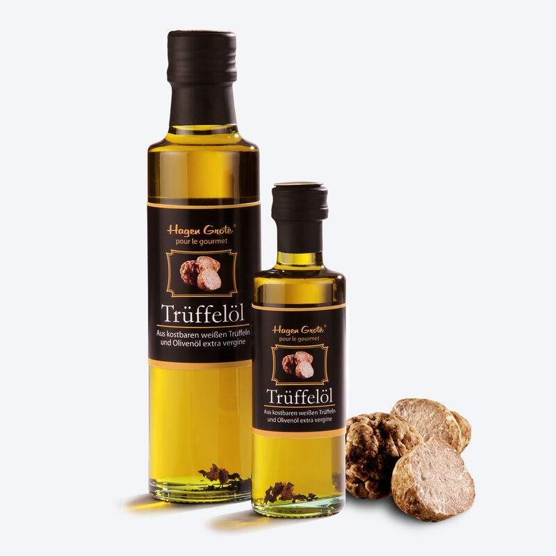 Huile de truffe aux précieuse truffes blanches et à l'huile d'olive vierge extra