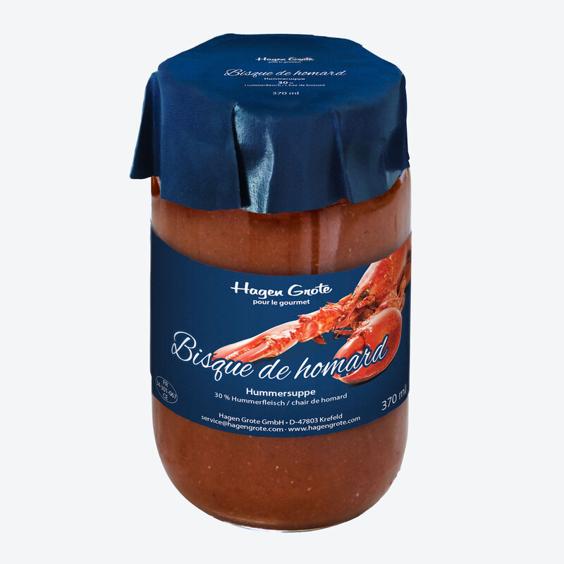La bisque de homard la plus fine avec 30 % de chair de homard