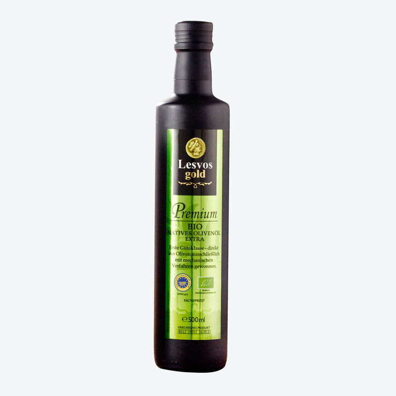 Lesvos Gold : huile d'olive BIO d'une varit d'olive autochtone