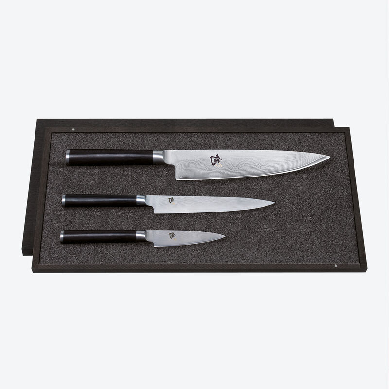 Lot de 3 couteaux KAI Shun Classic : acier Damas inoxydable pour répondre aux plus hautes exigences