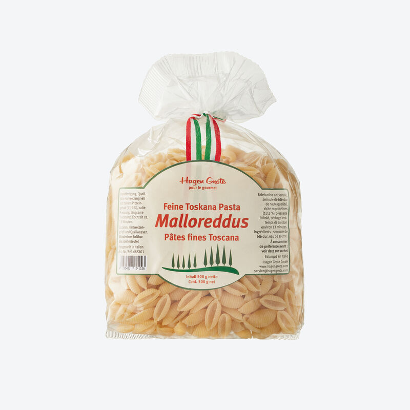 Malloreddus - Pâtes Toscana traditionnelles, bronze, pâtes tréfilées au bronze