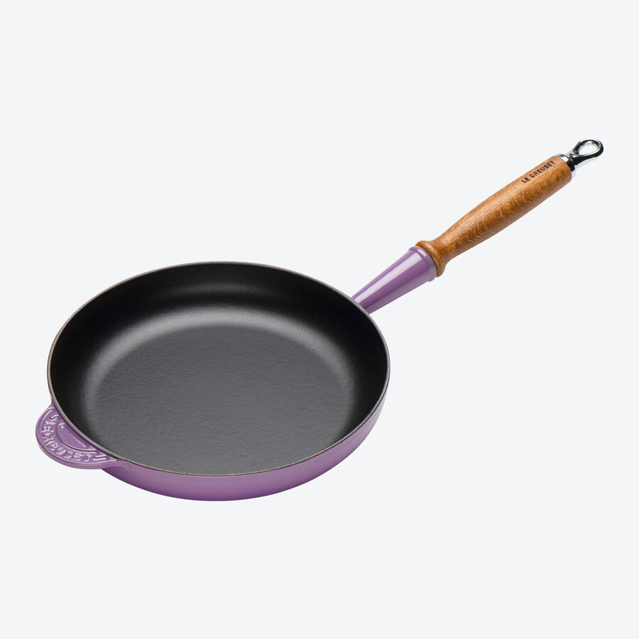 Pole  frire avec manche en bois 28 cm