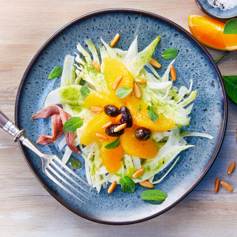 Salade à l'orange et au fenouil « Insalata di arance e finocchi alla siciliana »