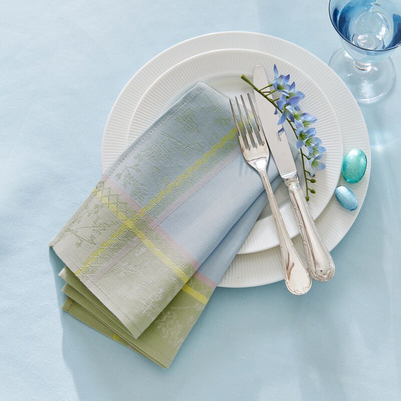 Serviettes de table de Pques en mtis lin-coton de haute qualit : tiss jacquard et extrmement rsistant