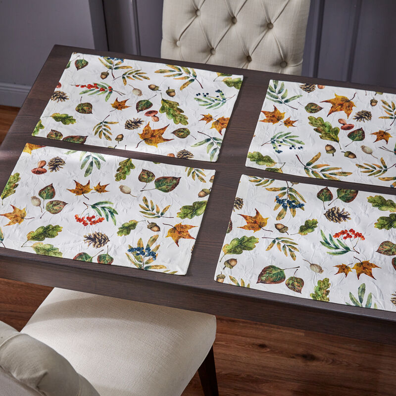 Sets de table matelassé : combinent impression numérique riche en détails et technique de tissage en relief