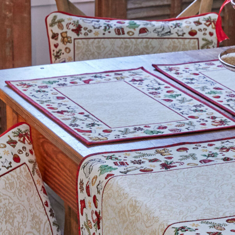 Sets de table tisss de Nol - ambiance magnifique, excellente qualit