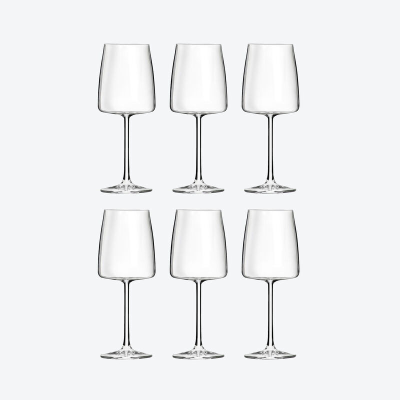 Verres à vin (430 ml) en cristal de première qualité : le design dans sa forme la plus pure