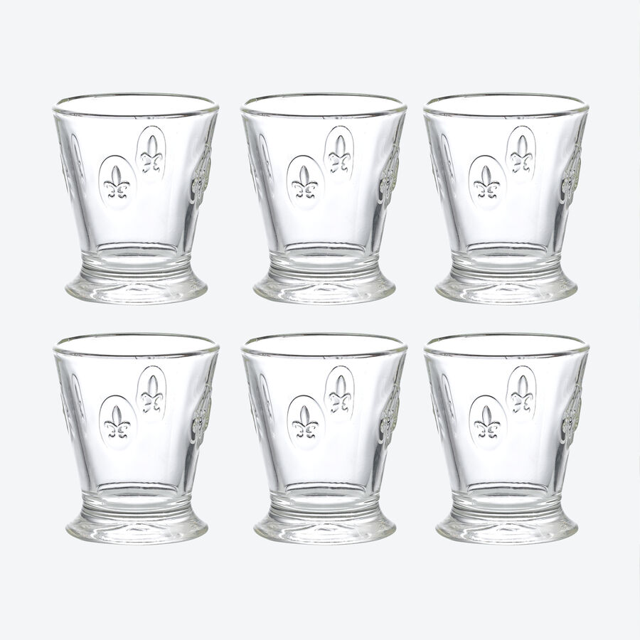 Verres  vin fleurs de lys