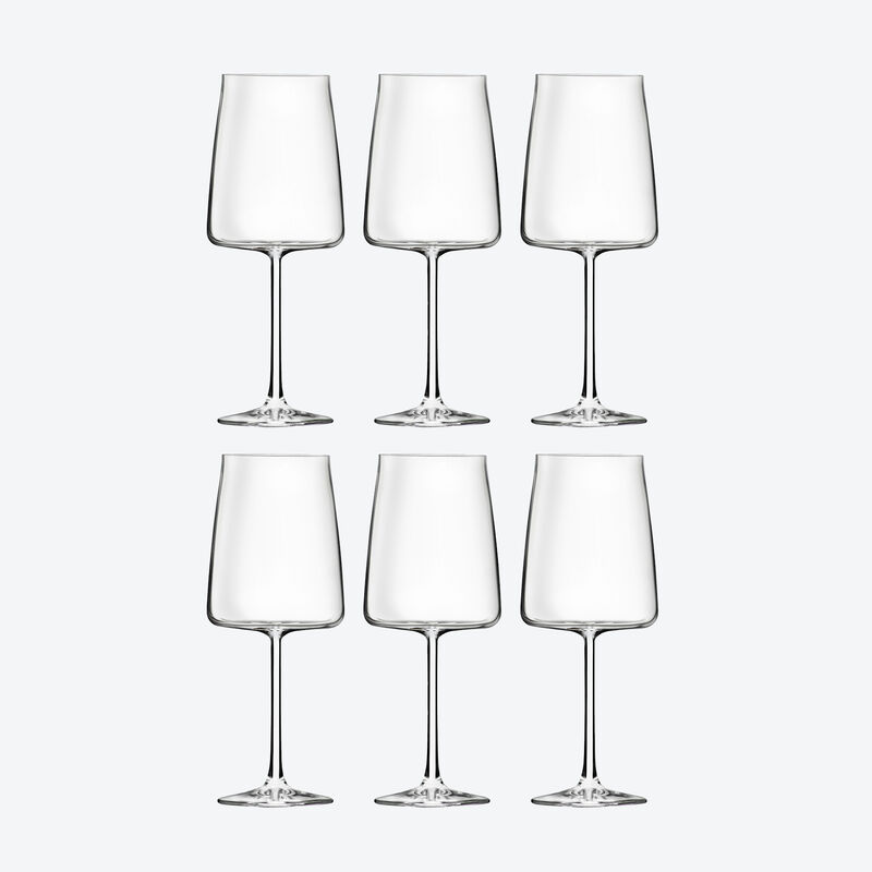 Verres à vin (650 ml) en cristal de première qualité : le design dans sa forme la plus pure