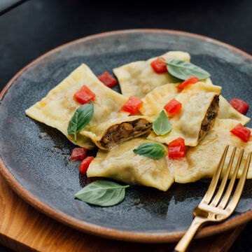 Image du produit pour '  Maultaschen  (ravioles) aux cpes avec concass de tomates'