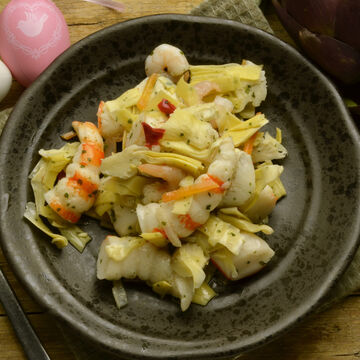 Image du produit pour '  Alcachofas con Gambas - Artichauts aux crevettes'