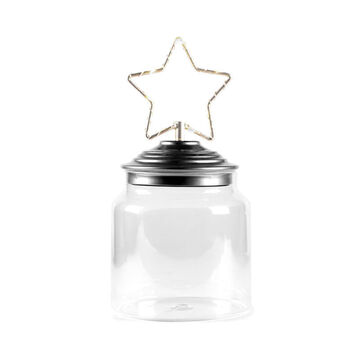 Image du produit pour ' Bote  biscuits  couvercle lumineux dcoratif  motif de sapin'