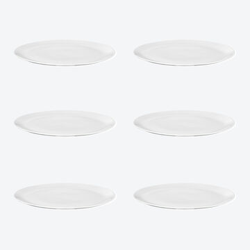 Image du produit pour 'Assiette  dessert : vaisselle Fine Bone China intemporelle d'un blanc clatant'