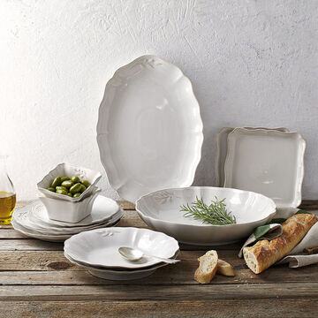 Image du produit pour 'Assiettes  dessert : Ravissante vaisselle mditerranenne  dcor olives et patin'