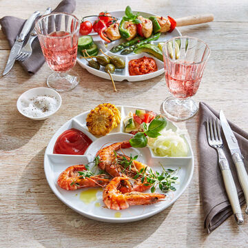 Image du produit pour 'Assiettes  fondue en porcelaine ultra rsistante avec compartiments'