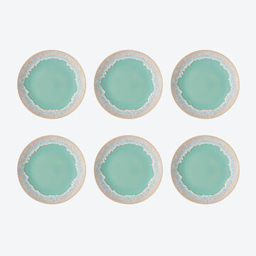 Image du produit pour 'Assiettes creuses : vaisselle en grs artisanale aux nuances bleues mditerranennes'