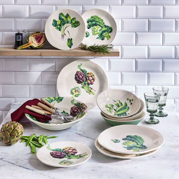 Image du produit pour 'Assiettes plate : vaisselle hors du commun dcore  l'italienne de lgumes'