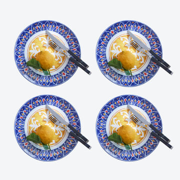 Image du produit pour 'Assiettes plates en cramique de grande qualit aux dcors traditionnels siciliens'