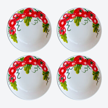 Image du produit pour 'Bols - Cramique traditionnelle avec relief et motif de tomates peint  la main'