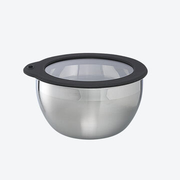 Image du produit pour 'Bols  mlangeurs robustes en inox avec couvercle transparent hermtique'