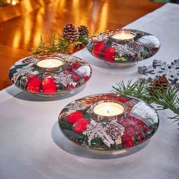 Image du produit pour 'Bougeoir en verre, dcoratif et original, pour accueillir l'hiver et prparer Nol'