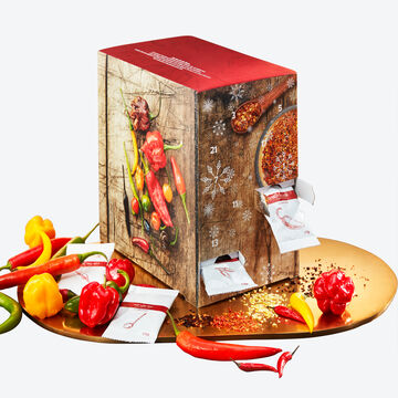 Image du produit pour 'Calendrier de l'Avent Piment - 24 varits, de doux  trs fort, 131 g'